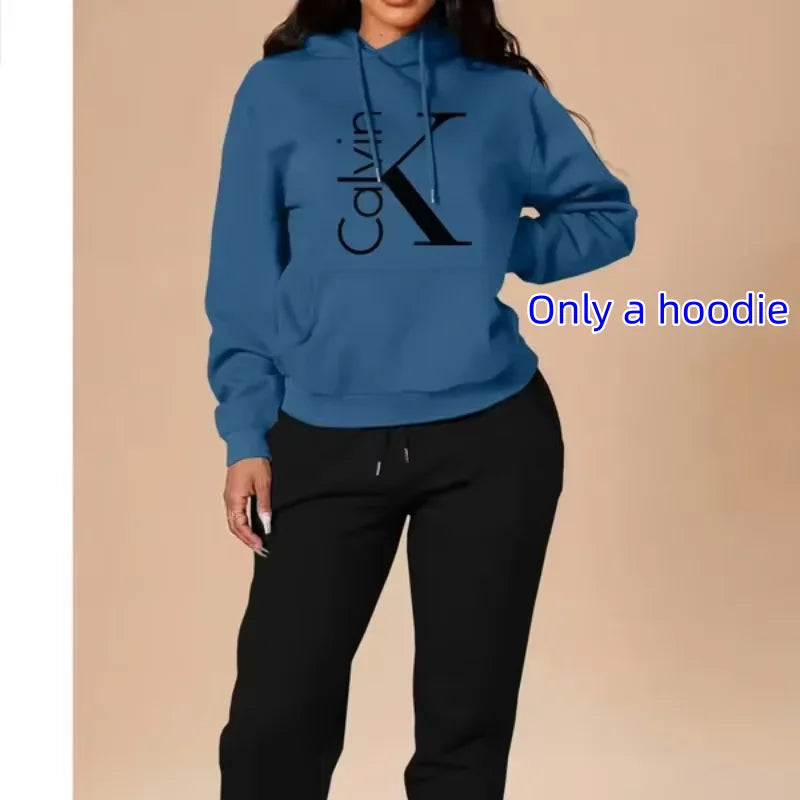 Women's Hooded Sweatshirt With Pockets Letter Print Casual Winter