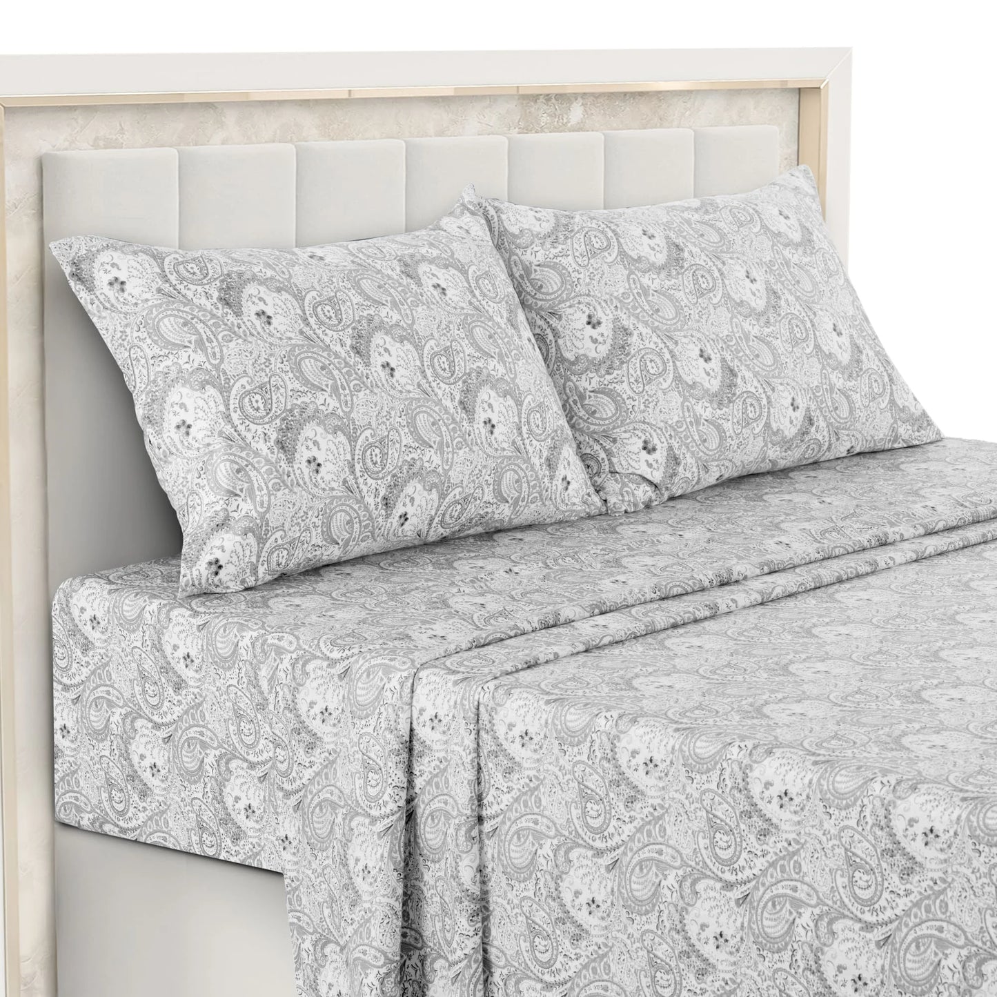 LDC LuxDecor Paisley Microfiber SheetSet WrinkleResistant UltraSoft ComfortBlend Premium Texture