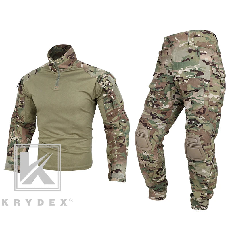 KRYDEX Tactical Camouflage Shirt and Pants Kit Combat Uniform