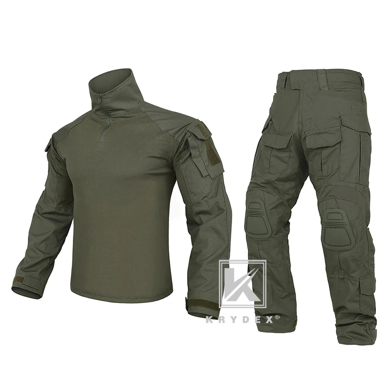 KRYDEX Tactical Camouflage Shirt and Pants Kit Combat Uniform