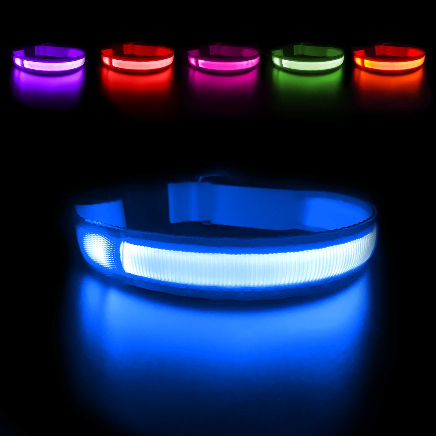 MASBRILLCN LED Dog Collar Waterproof Glow Necklace With Lights