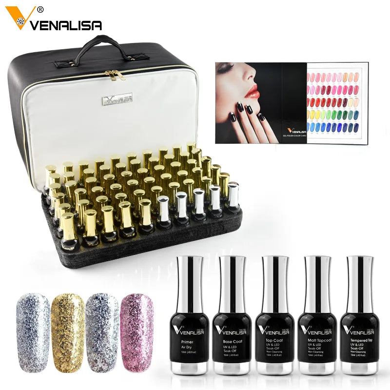 Venalisa Gel Polish Set 120Pcs Professional Nail Art Kit