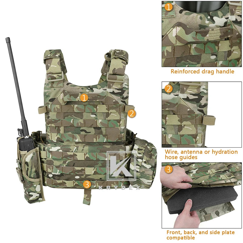 KRYDEX LBT 6094A Tactical Modular Vest Triple Mag Dump Pouch