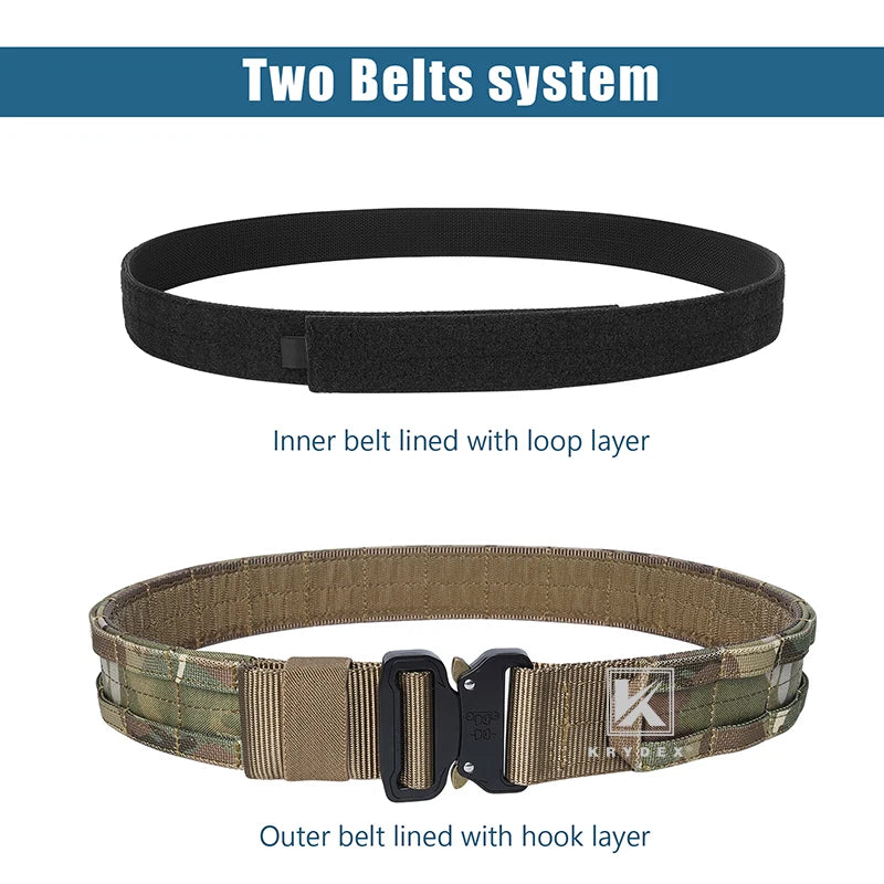KRYDEX 2 In 1 RiggerDuty MOLLEBelt Outer Inner Tactical Gear