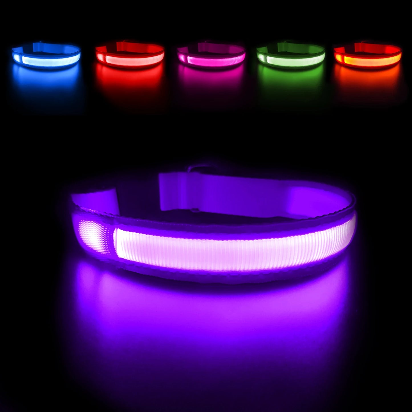 MASBRILLCN LED Dog Collar Waterproof Glow Necklace With Lights