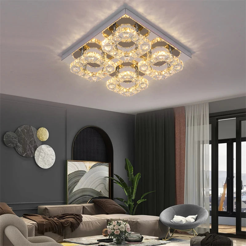 VETRULUS Modern Ceiling Lamp With Remote Control LED Chandelier