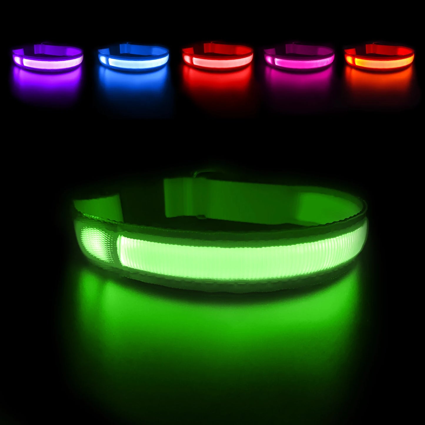 MASBRILLCN LED Dog Collar Waterproof Glow Necklace With Lights