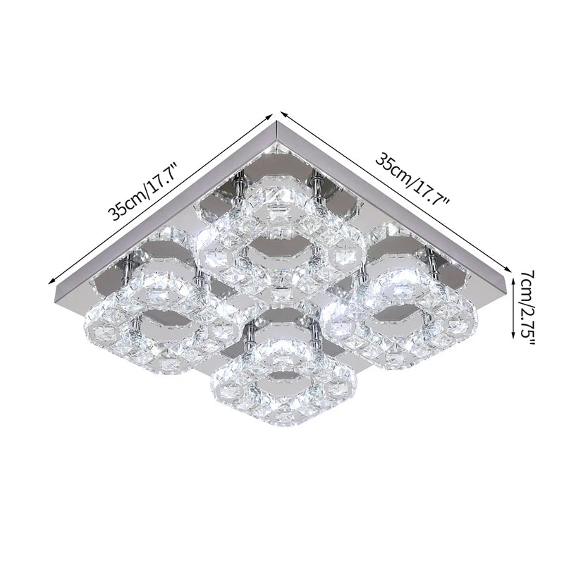 VETRULUS Modern Ceiling Lamp With Remote Control LED Chandelier