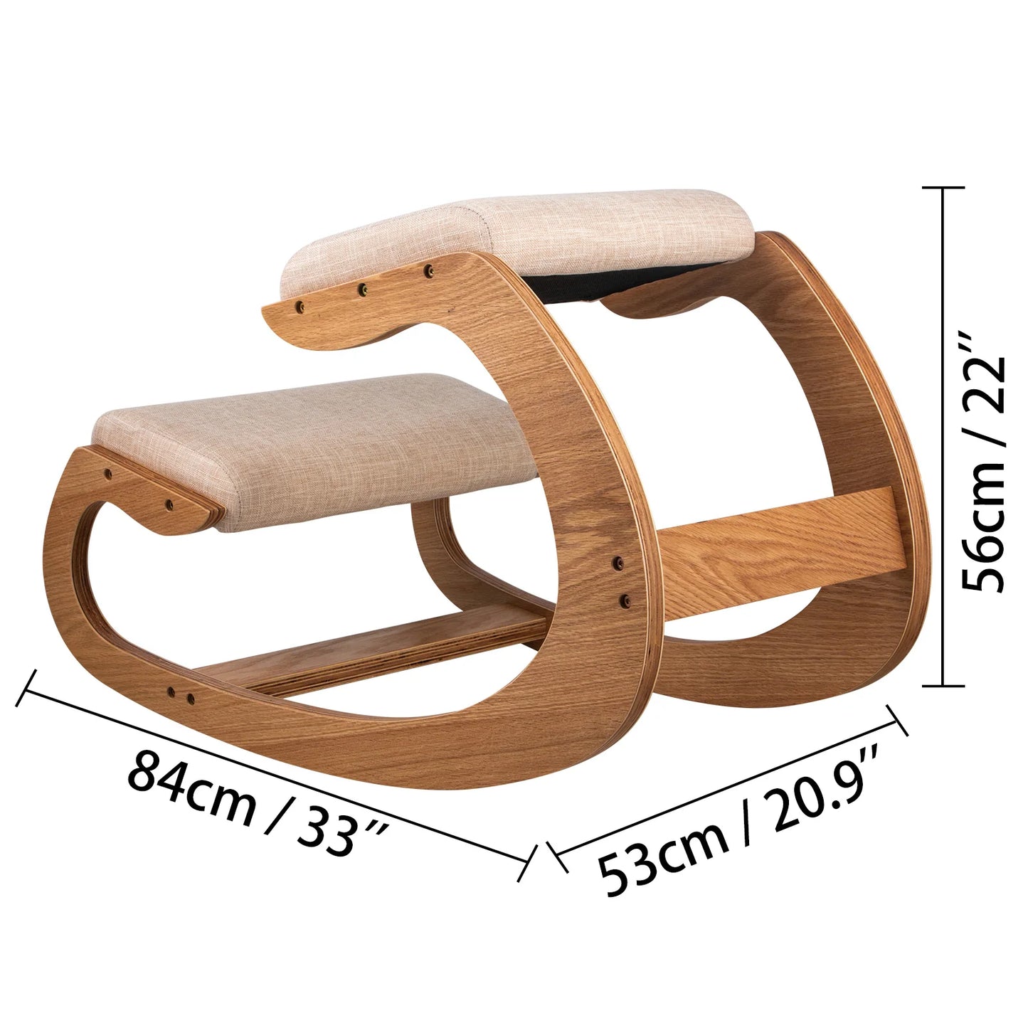 SucceBuy ErgonomicallyDesignedKneelingPostureChair With Ultra Thick MultilayerMemoryFoam Cushion