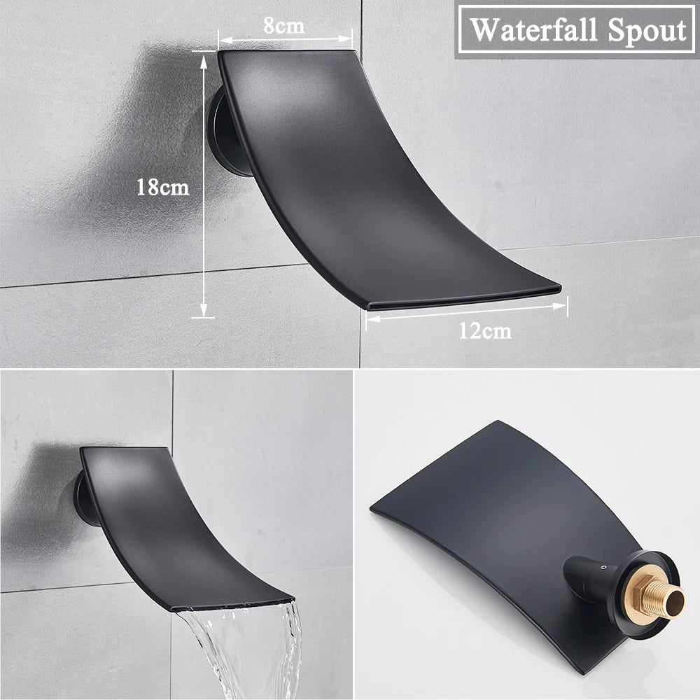 MYQualife Wall Mounted Shower Mixer Tap Hot And Cold Dual Control Embedded Box Valve