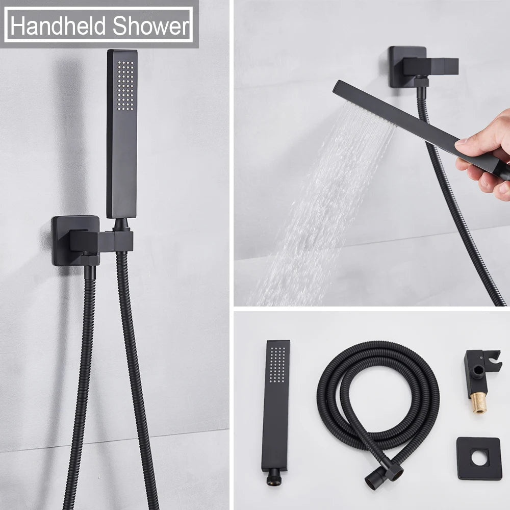 MYQualife Wall Mounted Shower Mixer Tap Hot And Cold Dual Control Embedded Box Valve