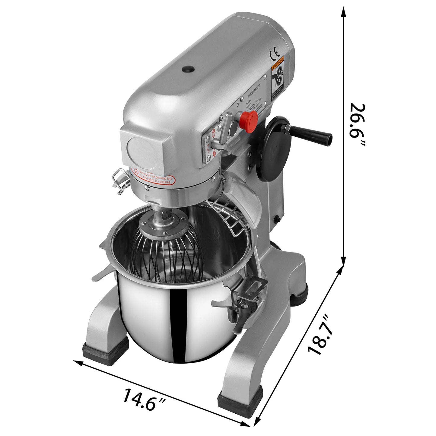 SucceBuy 10 15 20 30L Electric Dough Machine Stainless Steel Commercial Cream  Whisk Mixer Processor Kitchen Food Stand Blender