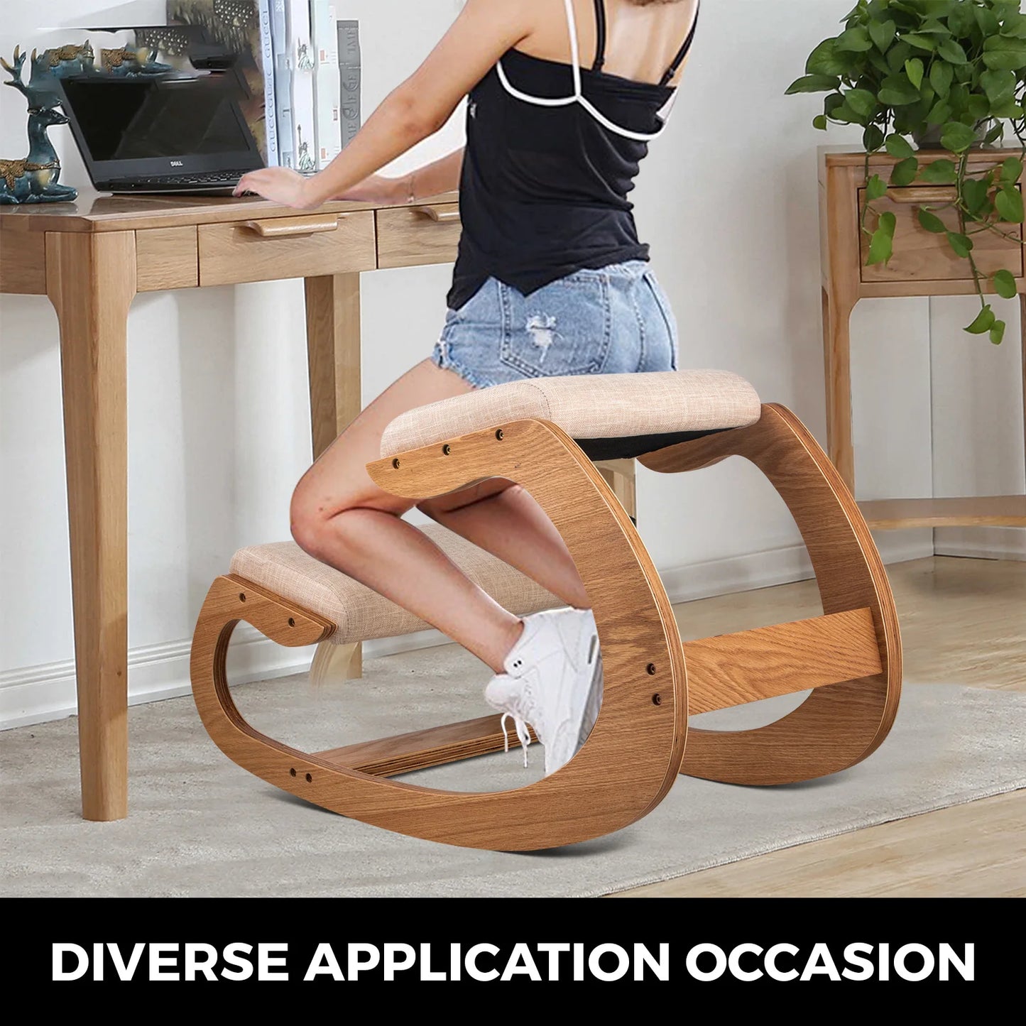 SucceBuy ErgonomicallyDesignedKneelingPostureChair With Ultra Thick MultilayerMemoryFoam Cushion