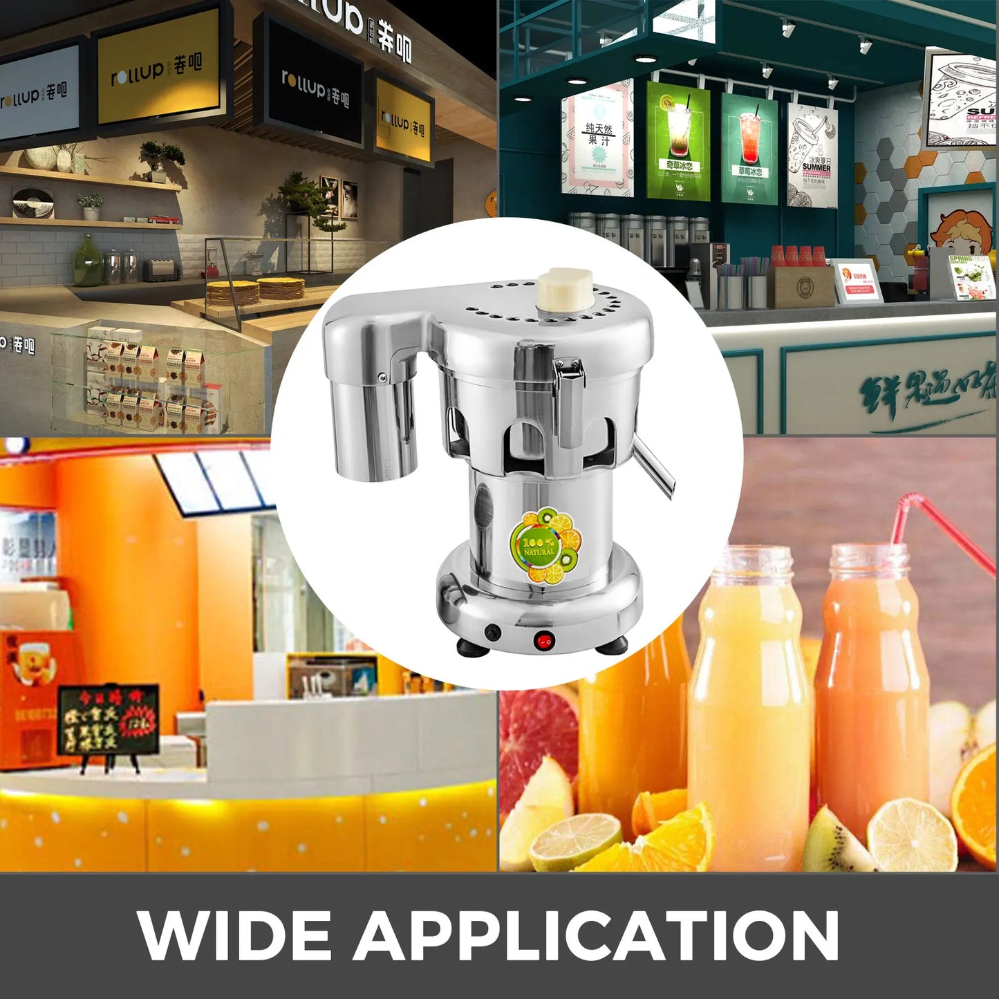 SucceBuy 370W Electric Juice Extractor Stainless Steel Commercial Fresh Juice Press Exprimidor Home Mini Juicer Squeezer Machine