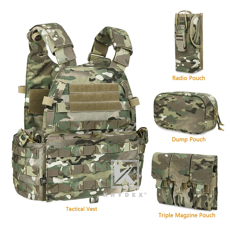KRYDEX LBT 6094A Tactical Modular Vest Triple Mag Dump Pouch