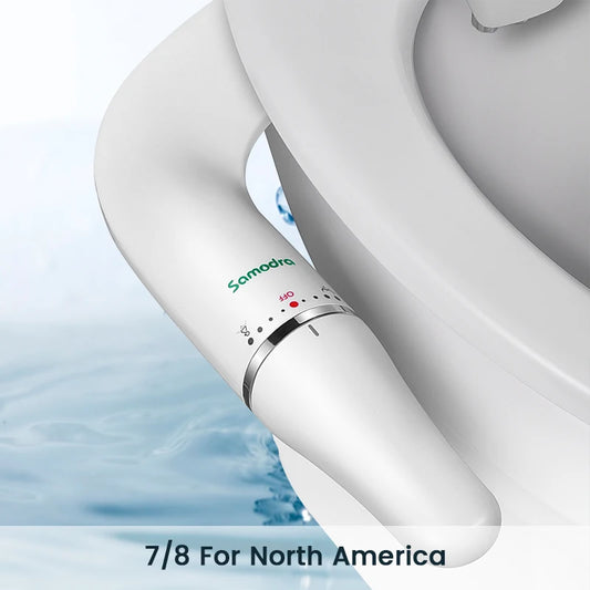 SAMODRA Ultra Slim Bidet Toilet Seat Attachment With Adjustable Water Pressure For Bathroom