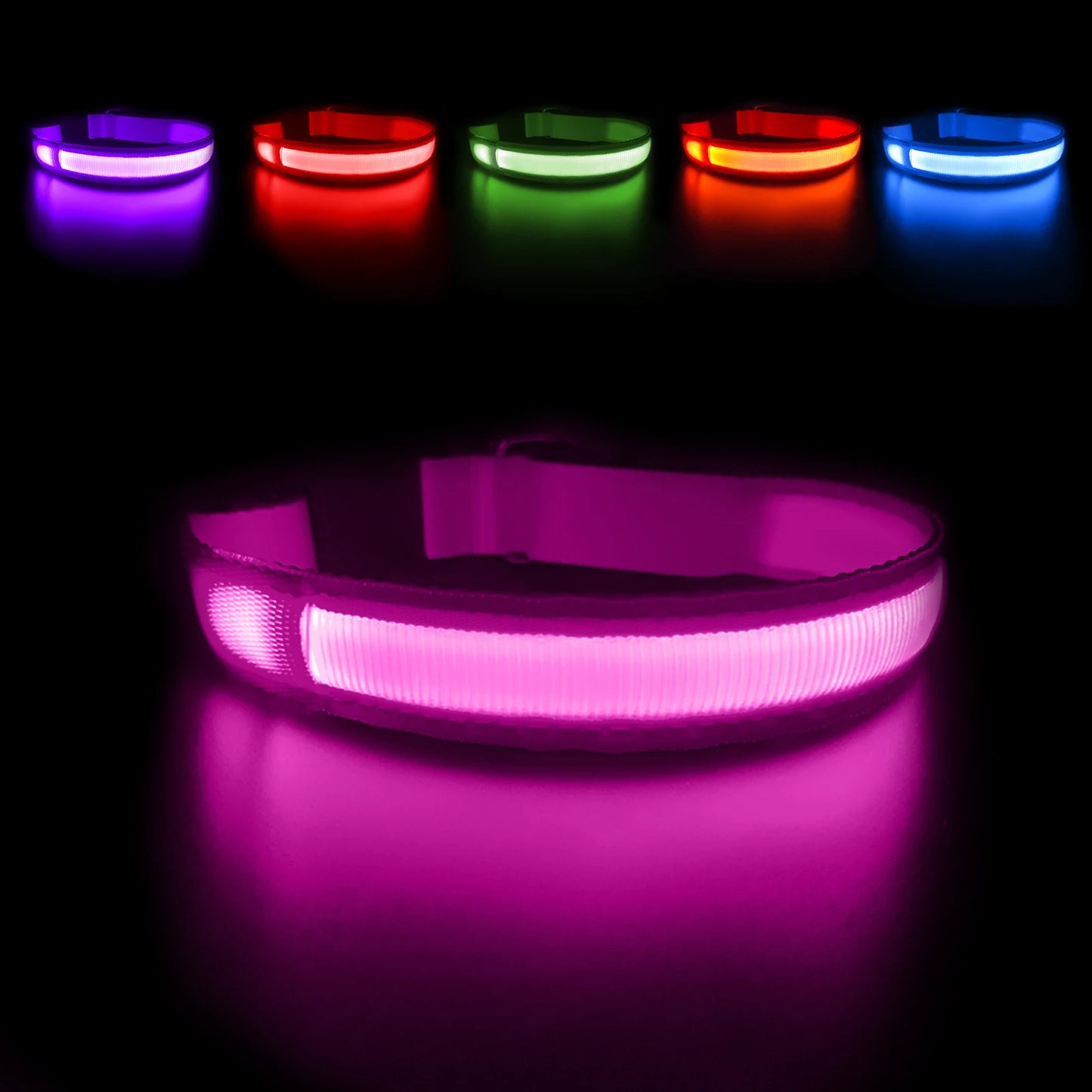 MASBRILLCN LED Dog Collar Waterproof Glow Necklace With Lights