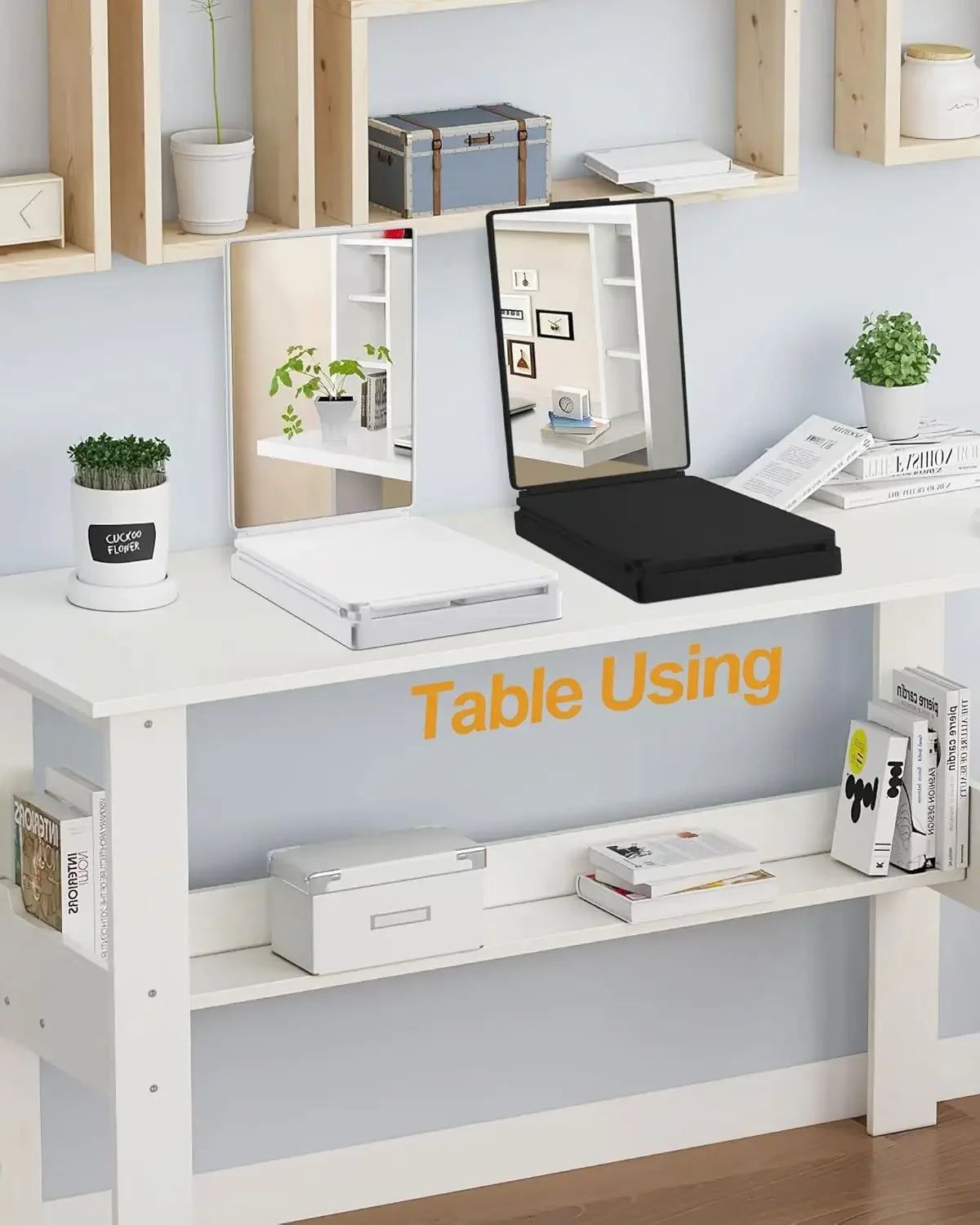 5 Way SelfHaircutting CosmeticMirror and Shaving with Adjustable Magnified Illumination