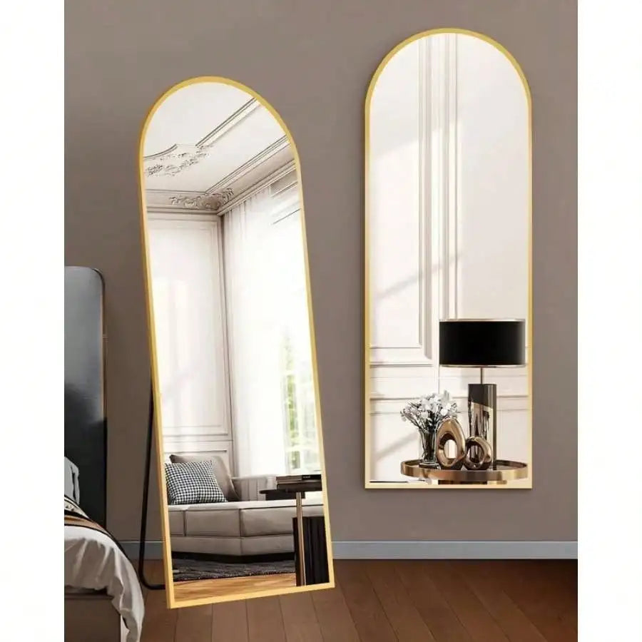 Arched Length Mirror For Floor Or Wall Mount Decor