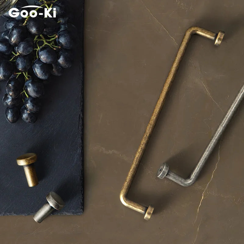 Goo-Ki Modern Zinc-Alloy Satin-Finish Cabinet Pulls Drawer Knobs FurnitureHardware