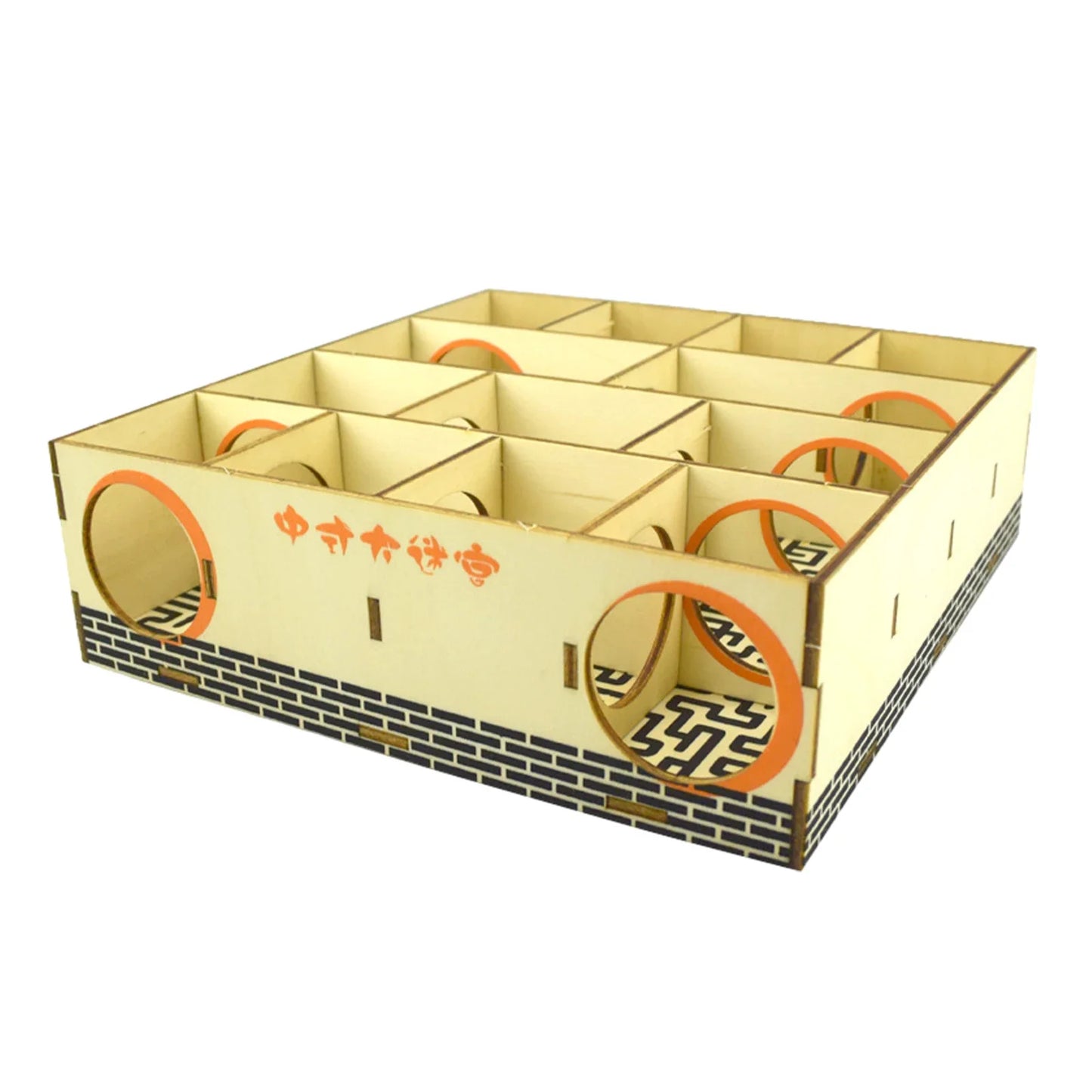 Wooden Hamster and Gerbil Maze Hideout Habitat Small Pet Toy