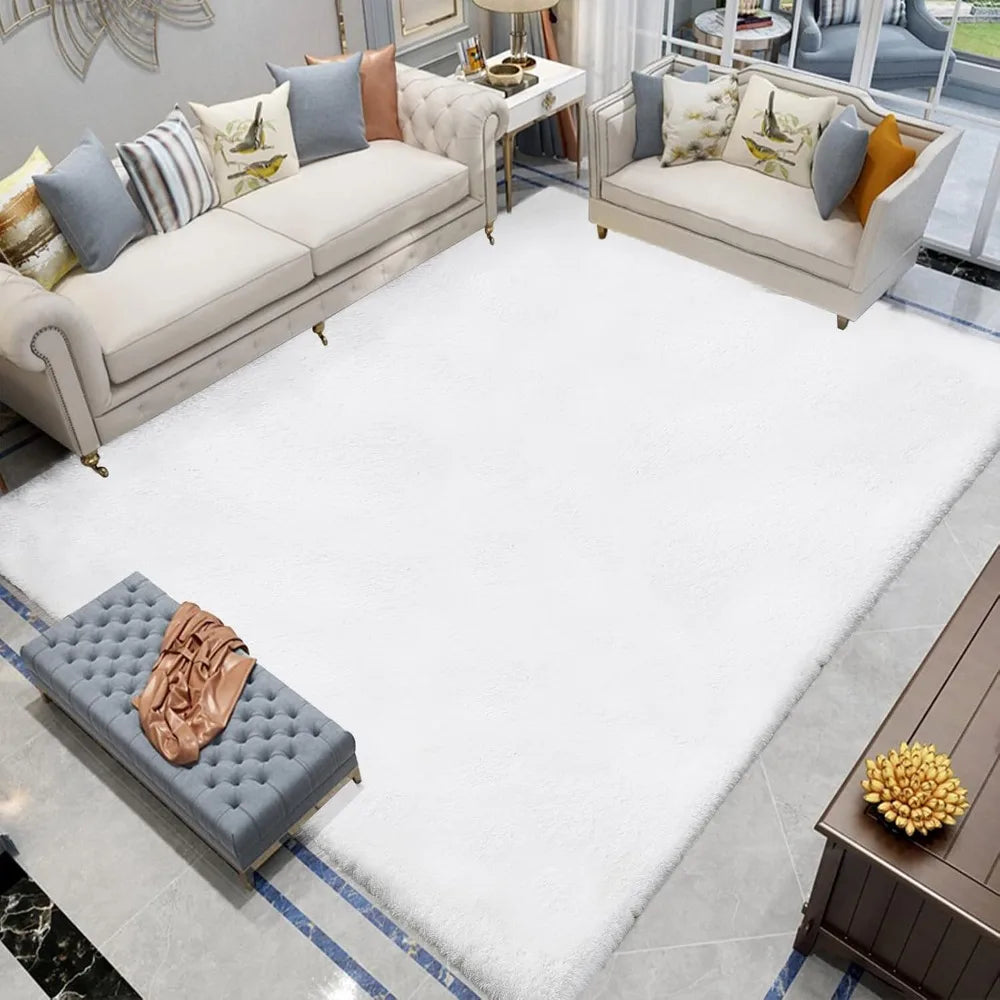 Premium Ultrasoft Hypoallergenic Durable FauxFur Rabbit Fur IndustrialWashed Washable Rug