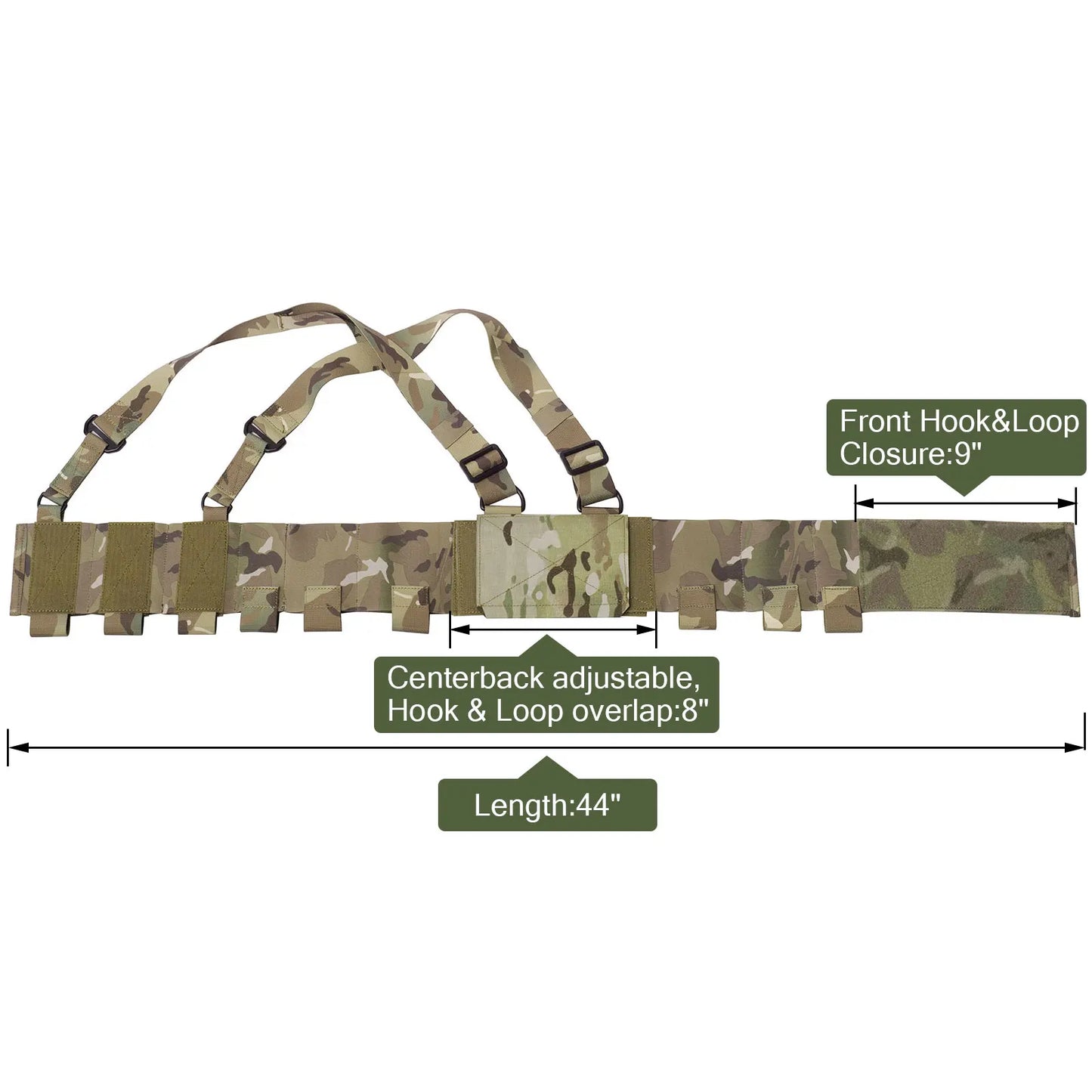 KRYDEX Tactical Chest Rig Low Vis Lightweight Concealed Carry