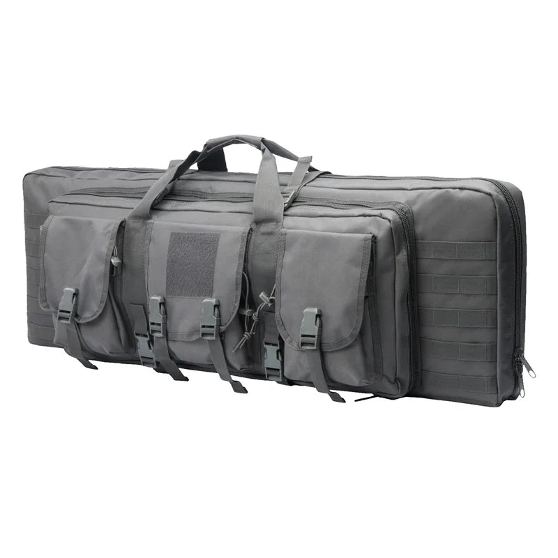 LQARMY Tactical Double Rifle Case With Molle Backpack Gun Bag