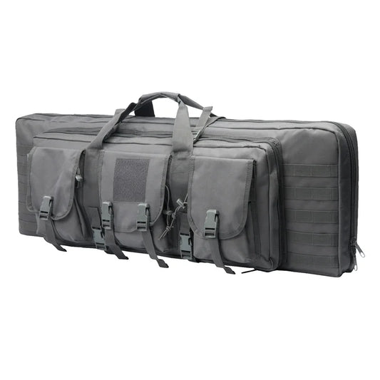 LQARMY Tactical Double Rifle Case With Molle Backpack Gun Bag