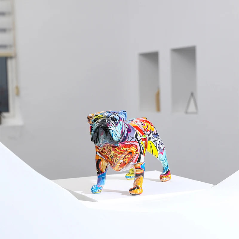 FLYuechun Ranan Bulldog Resin Ornament Home Decor Office Gift