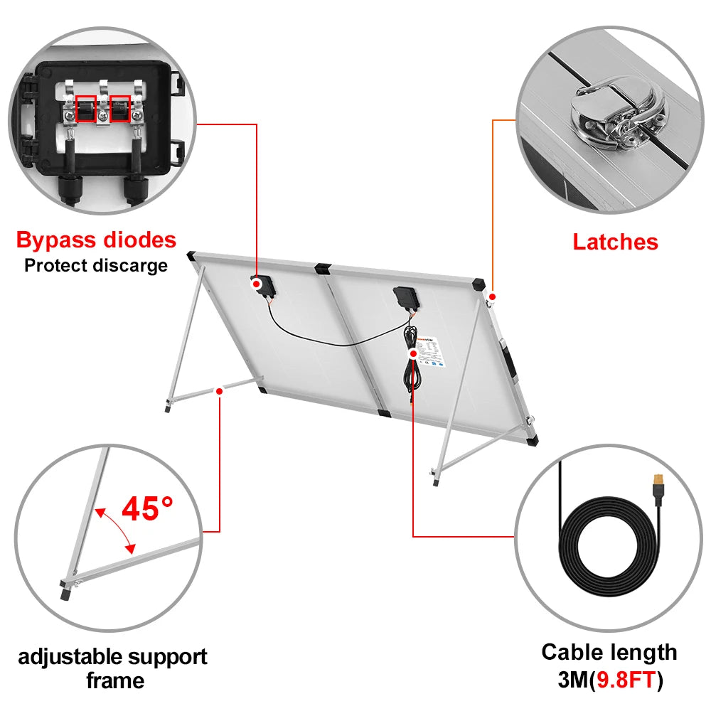 DOKIO 200W Foldable Solar Panel
