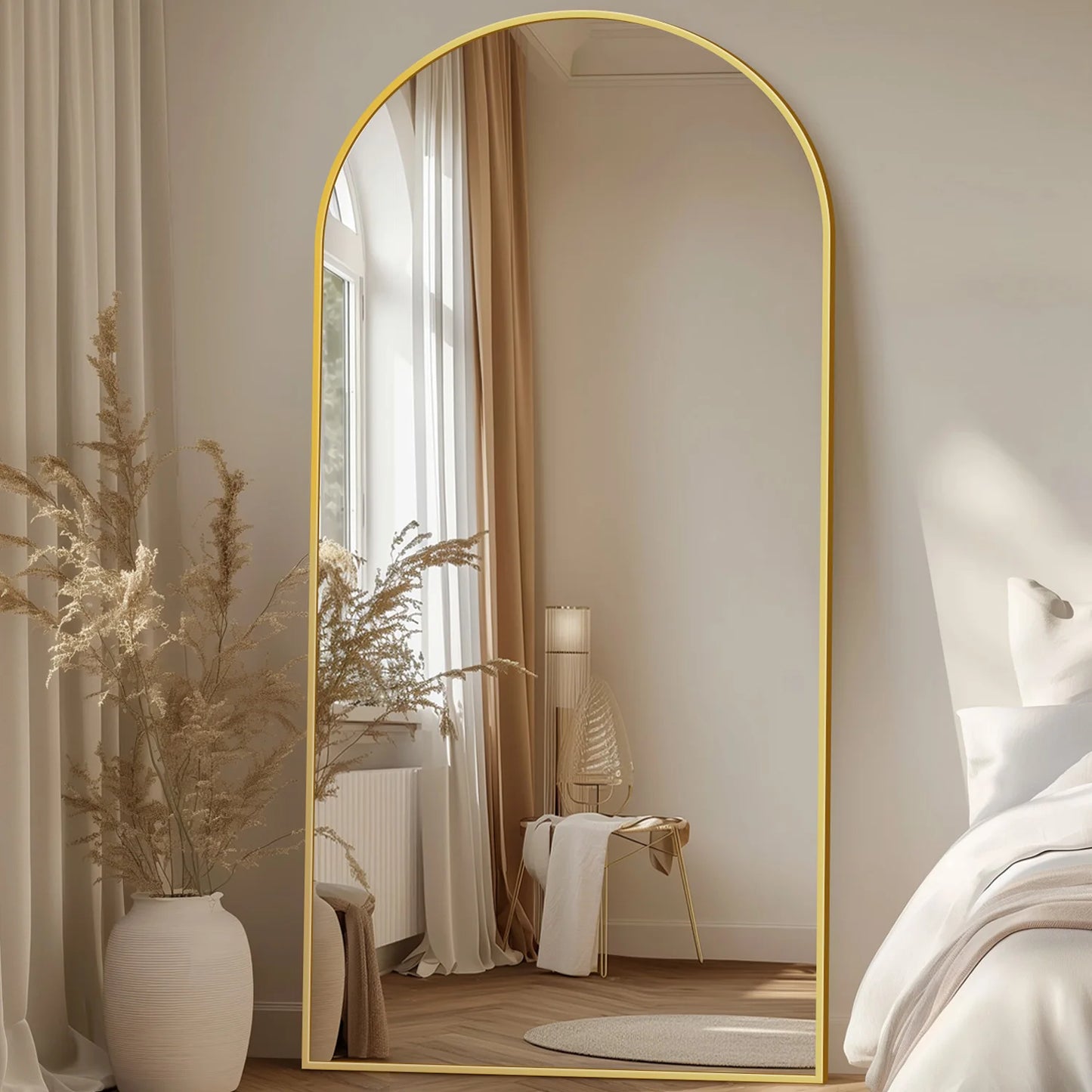 Antok Arch Floor Mirror Freestanding Full Length for Bedroom and Living Room Decor