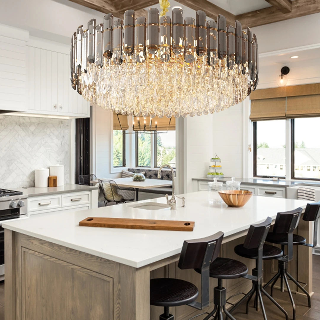 Vrygle 4-Layer Crystal Chandelier 3-Light Pendant Lamp
