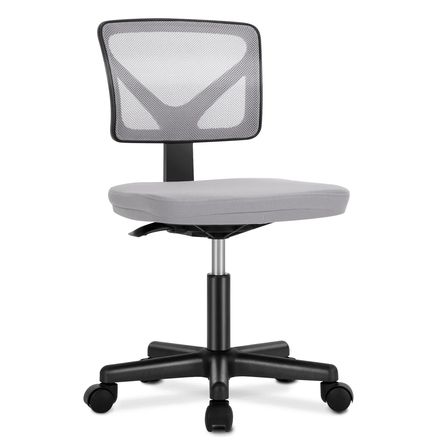 JHK Armless Mesh Office Chair With Lumbar Support 360 Swivel