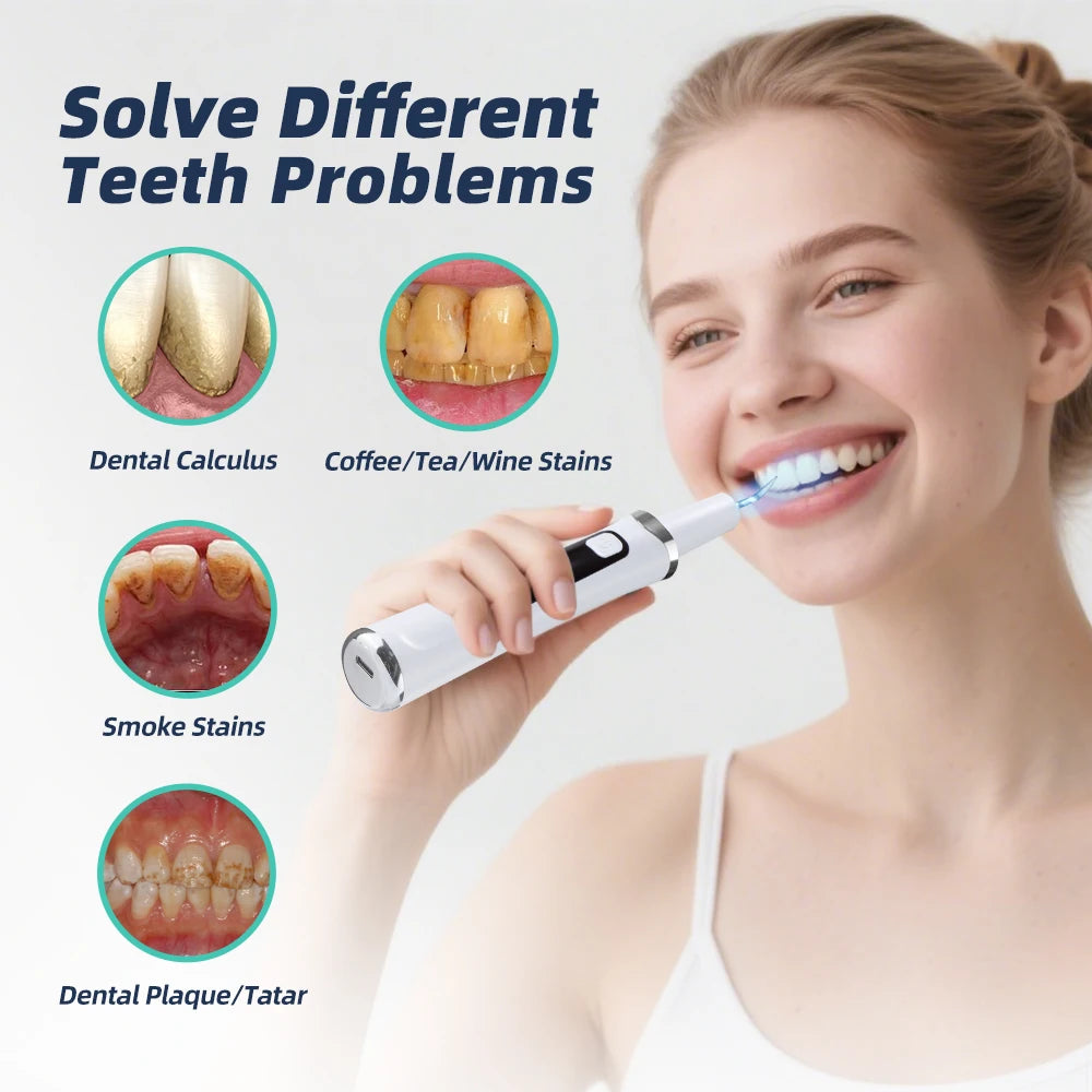 Ms.Dear Electric Ultrasonic Dental Scaler With 5 Modes Tartar Calculus Removal Teeth Whitening Oral Care