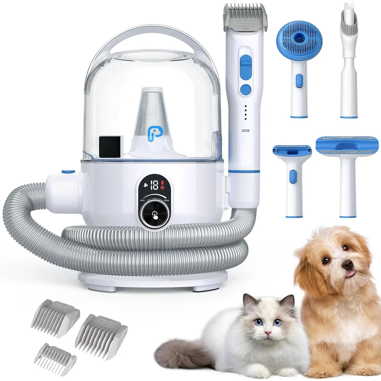 HiMISS Dog Grooming Vacuum Kit With Pet Hair Suction