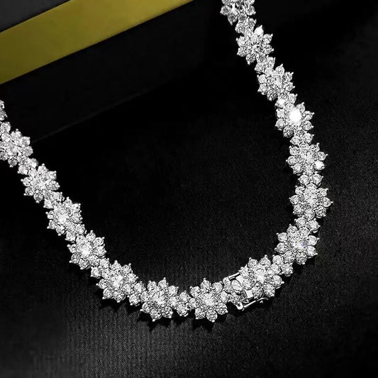 Moissanite Sky Star Necklace 925 Sterling Silver Gold Plated