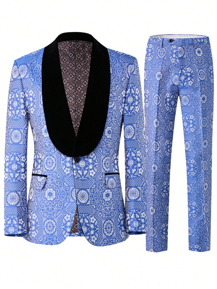 CN Jiangsu Men's Slim Fit Two-Piece Dinner Jacket and Pants