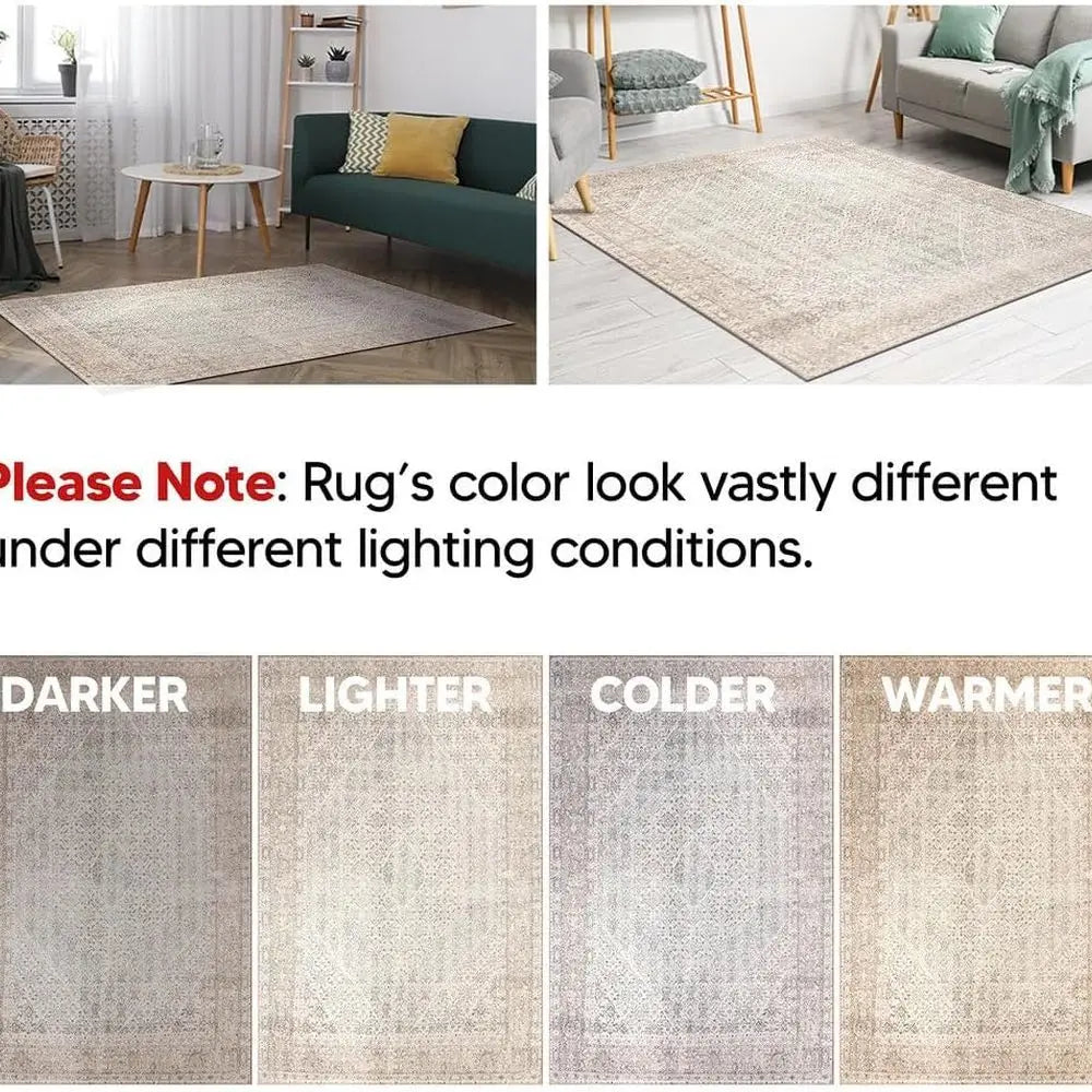 Machine Washable Striped Area Rug With Durable NonSlip ResidentialGradeBacking Premium