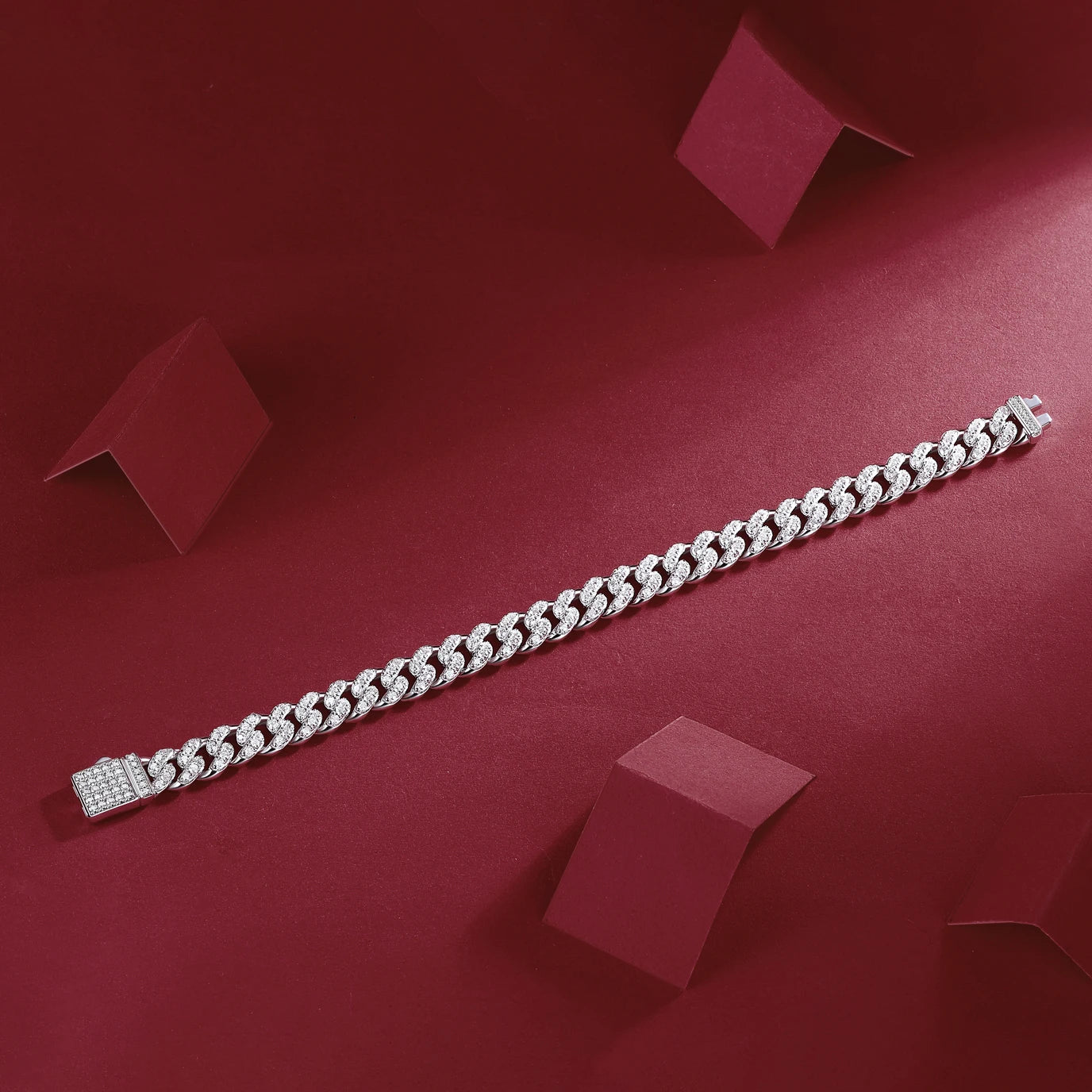 Jiuzuan S925 Silver Moissanite Light Of Faith Bracelet