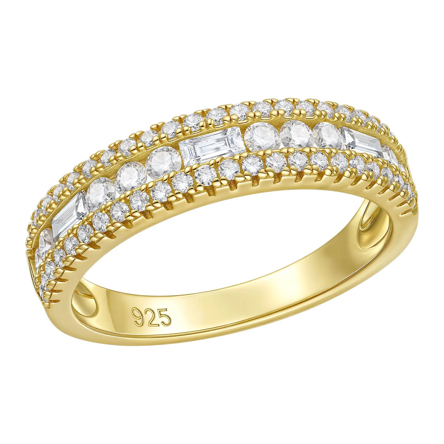 Newshe GRA Certified Moissanite Wedding Bands 925 Sterling Silver
