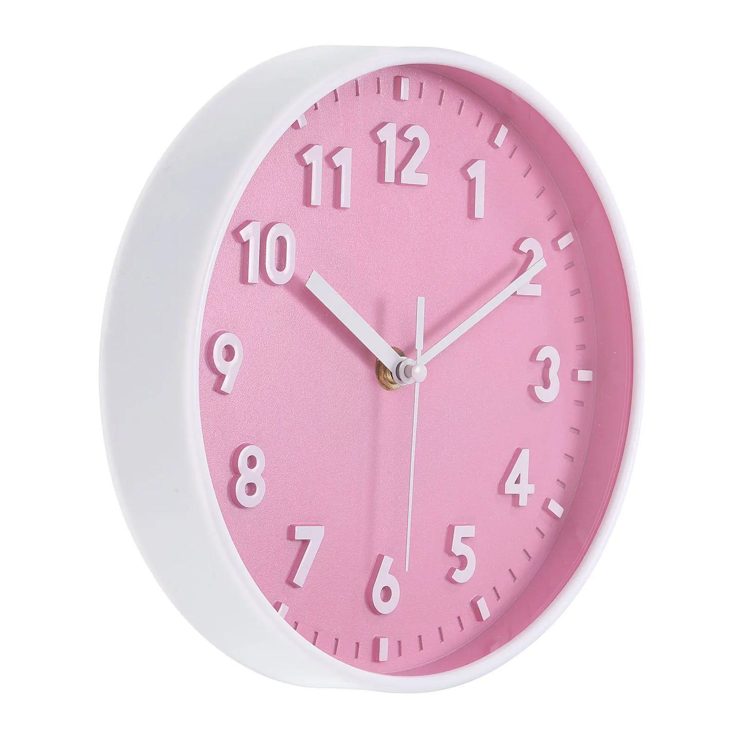 UXCELL Quartz Silent 3D Numeral Round Wall Clock Battery Operated For Office And Bedroom