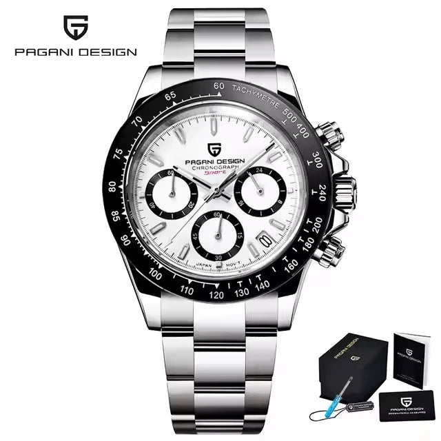Pagani Design PD1644 Luxury Chronograph Automatic Stainless Steel Mens Wristwatch