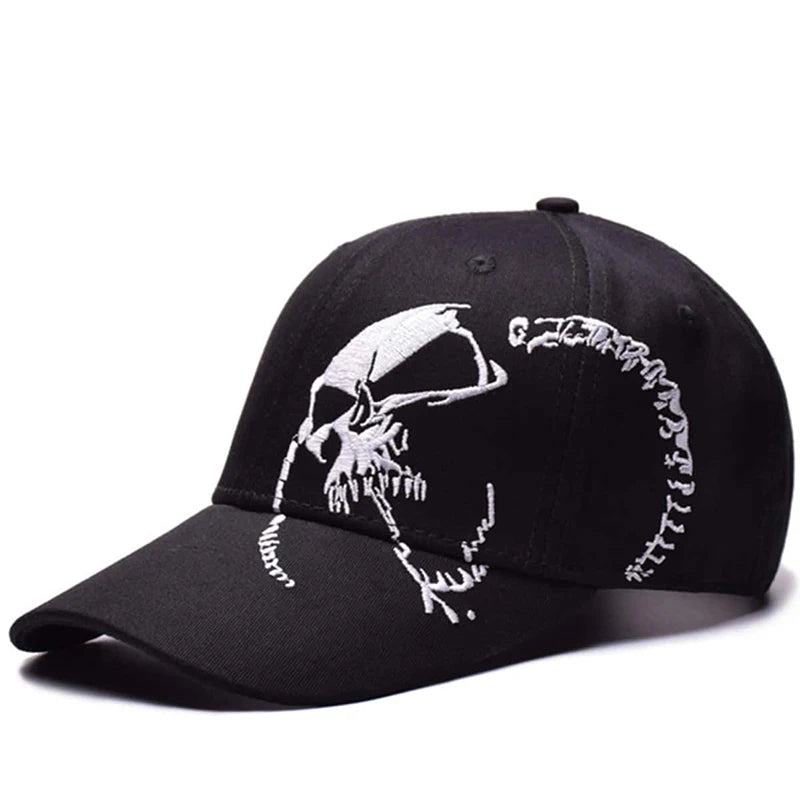 Unisex Skull Print Baseball Cap Adjustable Sunscreen Hat
