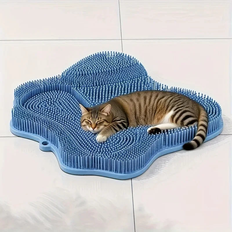 NONECN Cat Massage Brush And Scratcher 2-In-1 Self-Grooming Tool