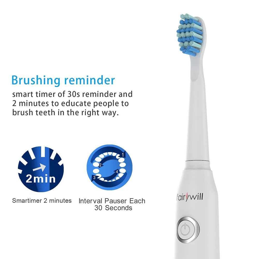 Fairywill Electric Sonic Toothbrush FW507 USB Waterproof Rechargeable