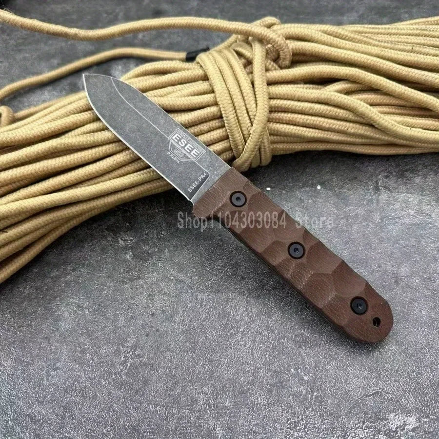 Bestseller  PR4 Straight Blade Knife D2 Blade Integrated Blade Multi-Purpose Kitchen Utility Knife Camping Fishing Knife
