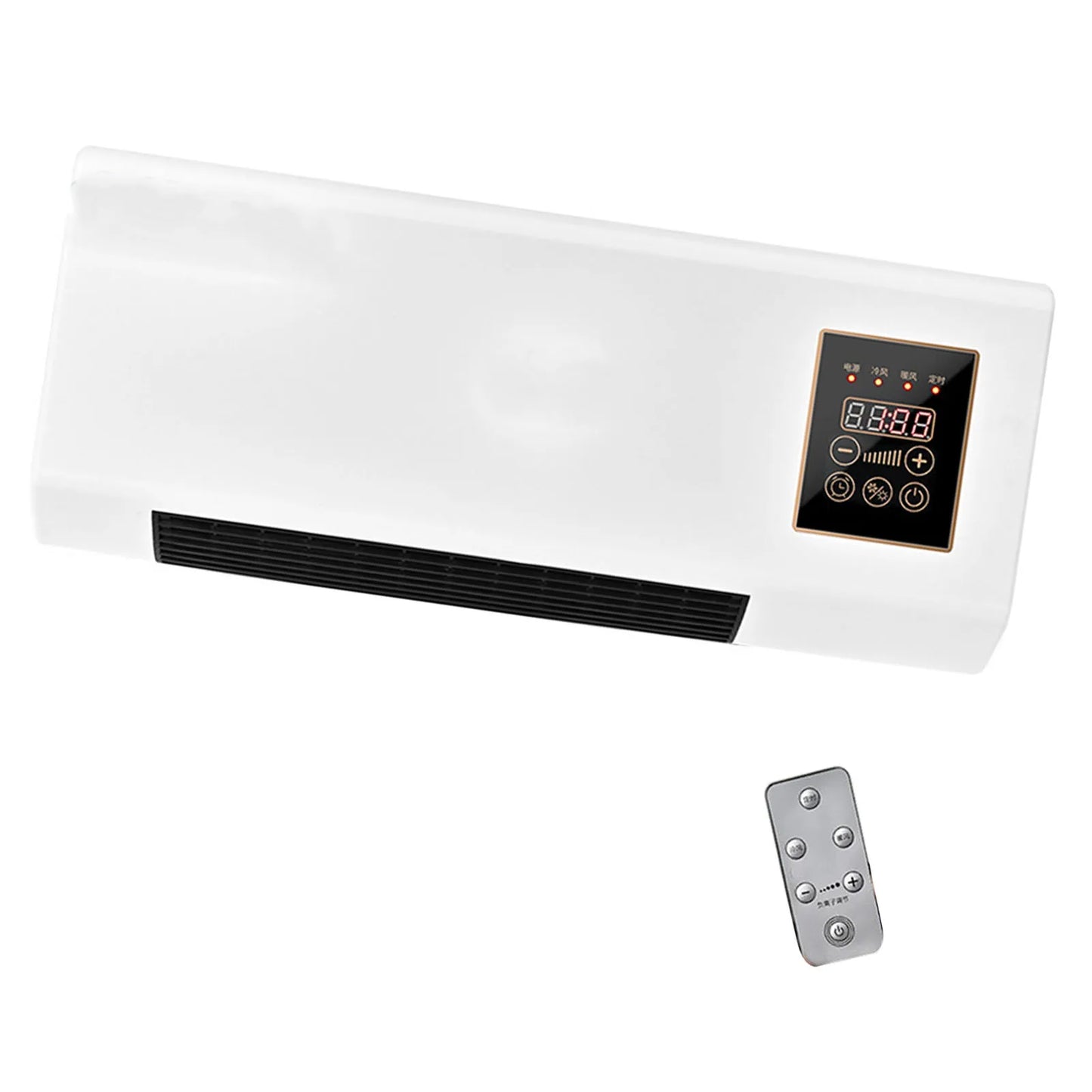 Romellar 2In1 WallMounted 1800W DualUse Heater With Remote Control BedroomComfort