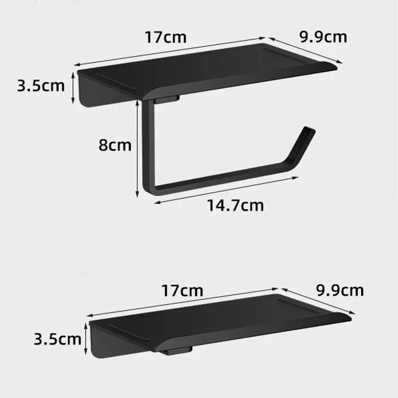 Self Adhesive Toilet Paper Roll Holder For Bathroom Plastic
