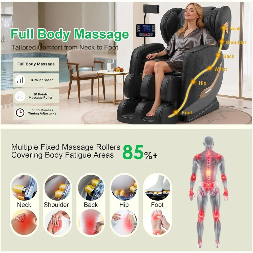 ZHUXIANG Luxury Full Body Zero Gravity Shiatsu Massage Chair